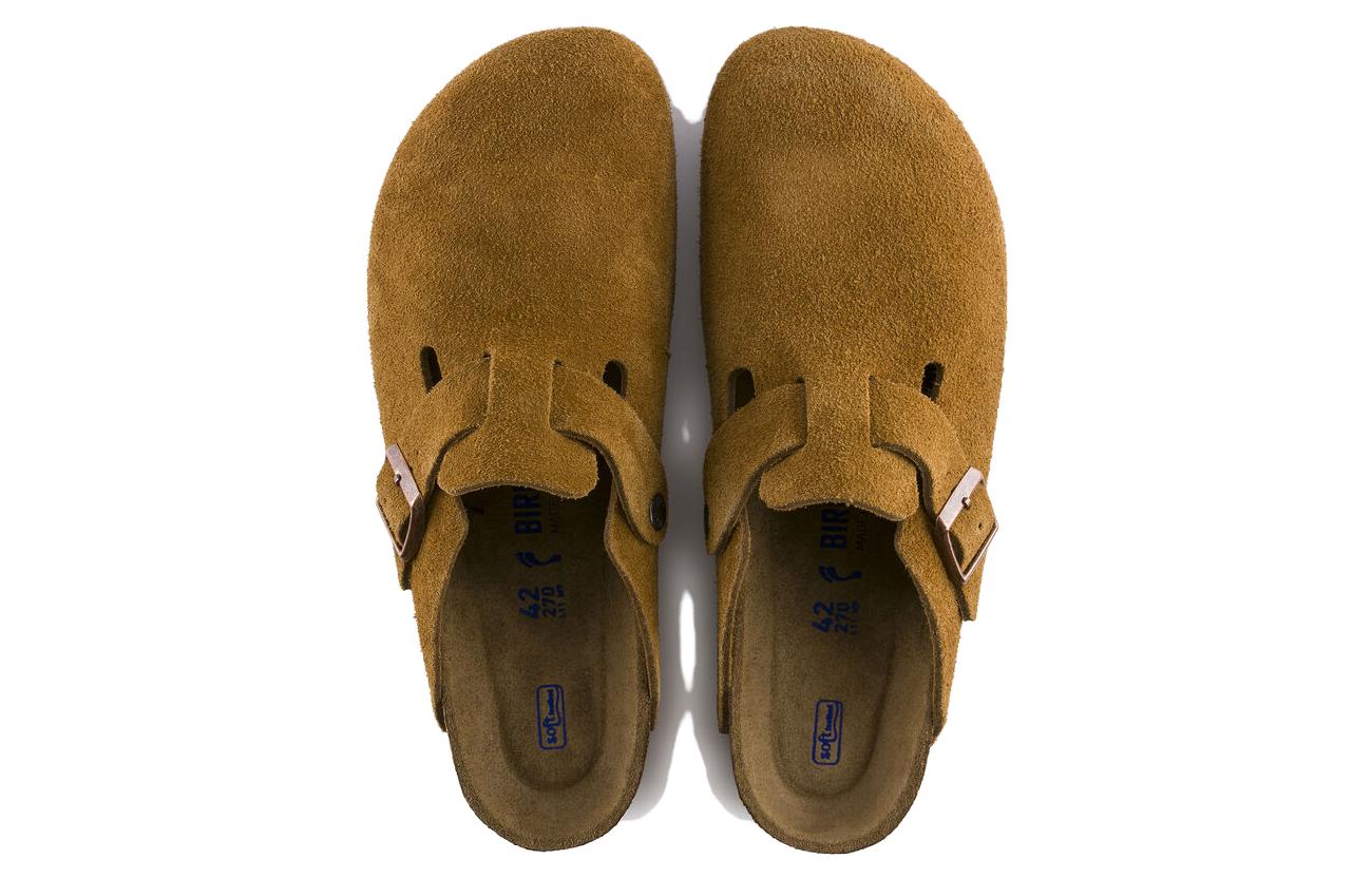 Birkenstock Boston Soft Footbed Suede Leather Narrow Fit 'Mink' 1009543