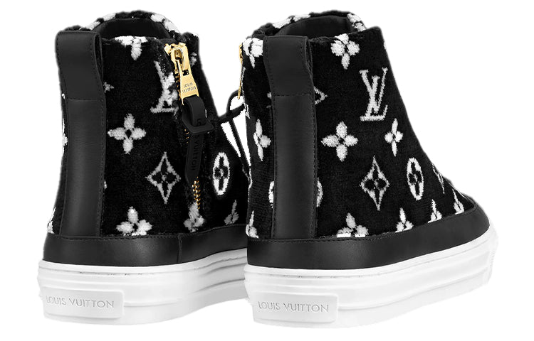 (WMNS) LOUIS VUITTON Stellar Ankle Sneakers 'Black White Monogram' 1A95NB