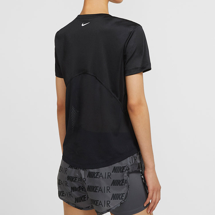 (WMNS) Nike Round Neck Short Sleeve Running Black CN5185-010
