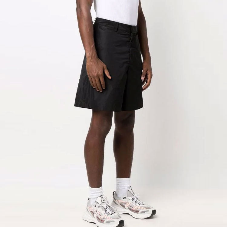 Off-White Solid Color Shorts Loose Fit Black OMCB055F21FAB00110101010