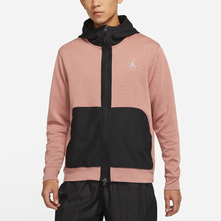Men's Air Jordan Contrasting Colors Pocket Sports Jacket Pink DJ0876-668