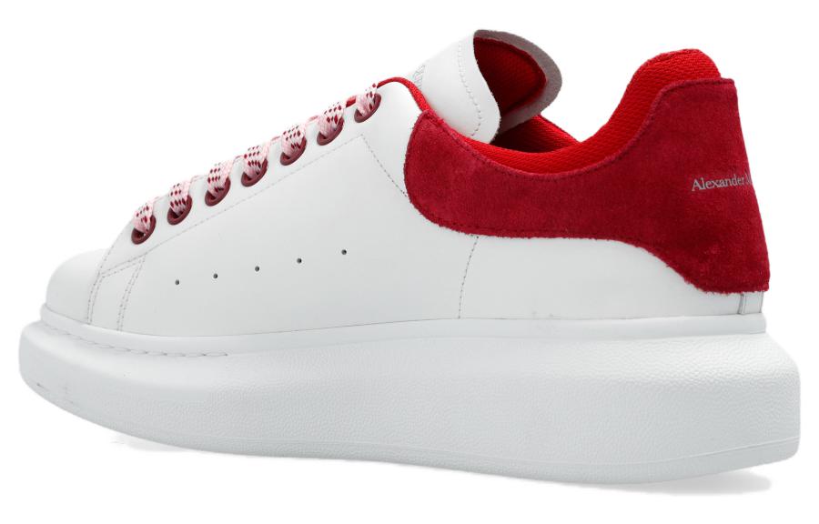 (WMNS) Alexander McQueen Oversized Sneakers 'White Red' 697103WICYA8824