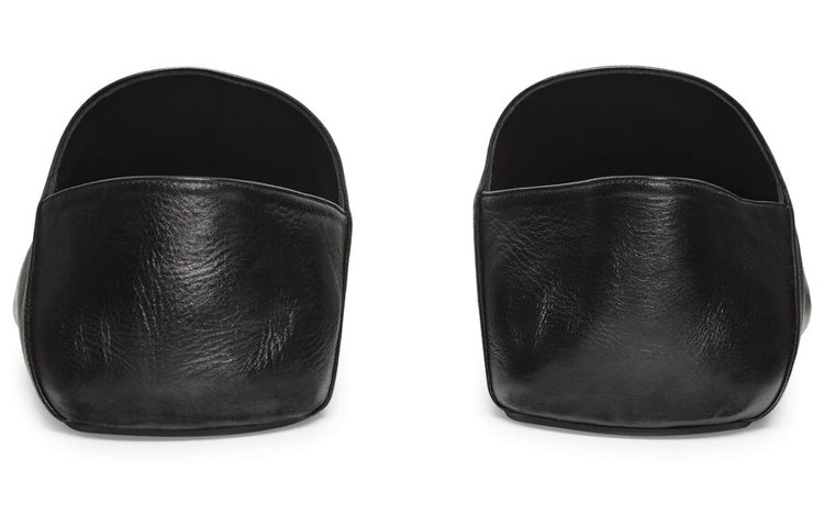 Balenciaga Soft Calf-Leather Square-Toe Slip On 'Black' 702072WBDH11000