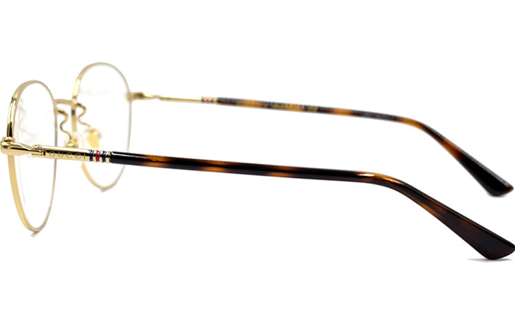 Gucci Round Frame Color Enamel Ribbon Element Optical Frame Sub-Edition Golden GG0392O-003