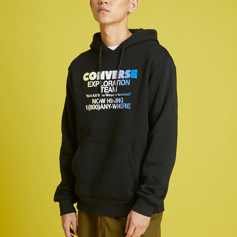 Converse Exploration Team Pullover Hoodie Asia Sizing 'Black' 10021271-A01