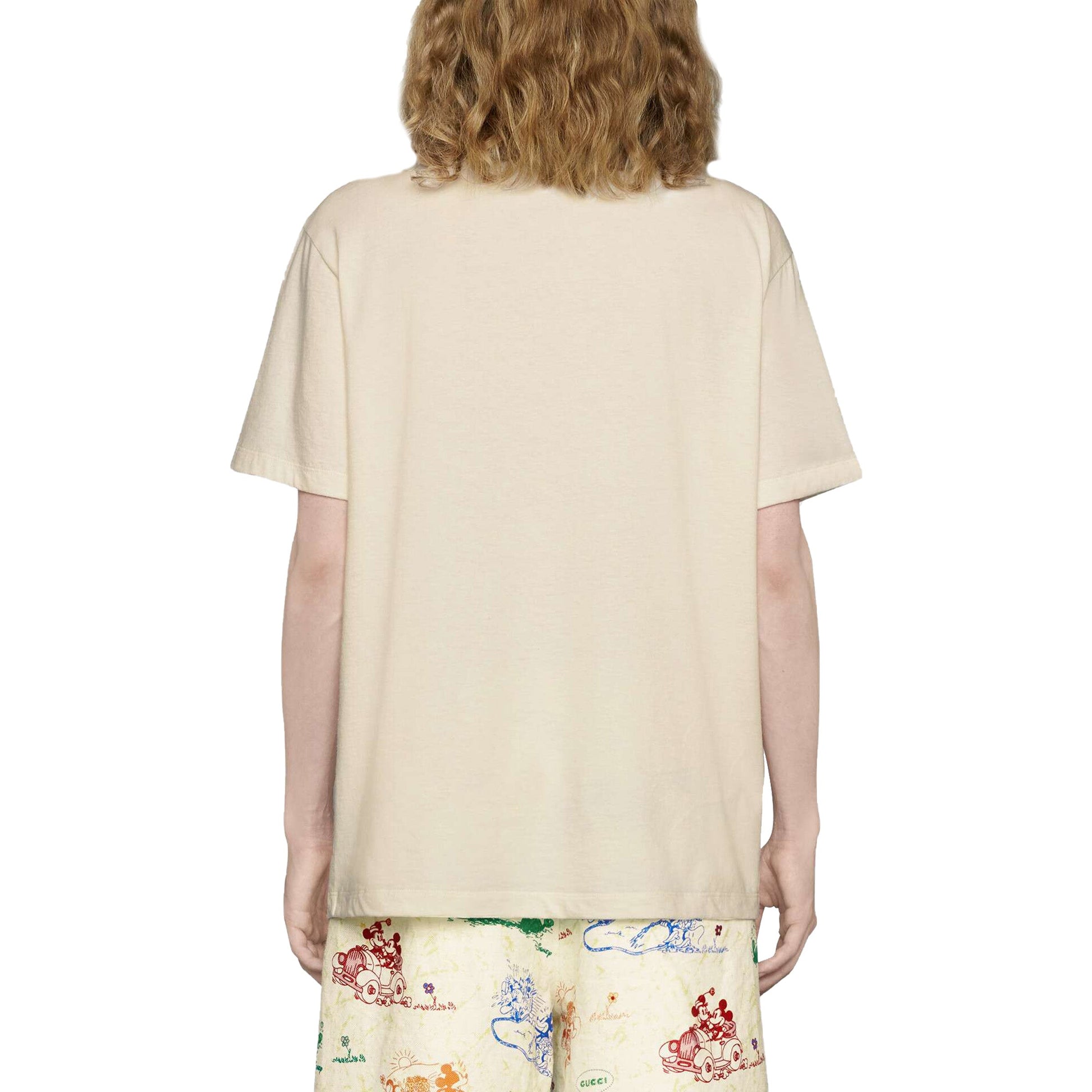 Gucci x Disney Mickey Minnie Cartoon Pattern Letter Short-Sleeved For Men White 604176-XJB6U-9901