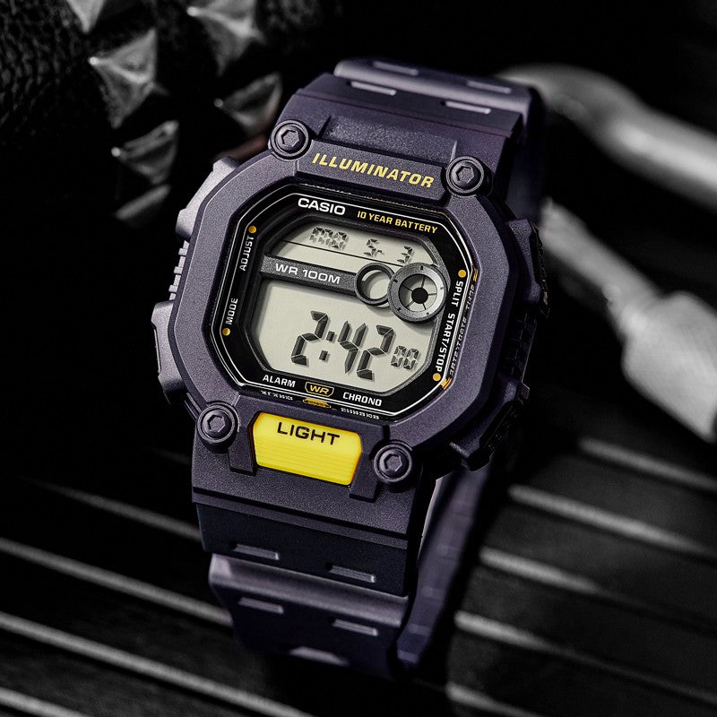 CASIO Quartz Waterproof Sports Analog Mens Blue Digital W-737H-2A