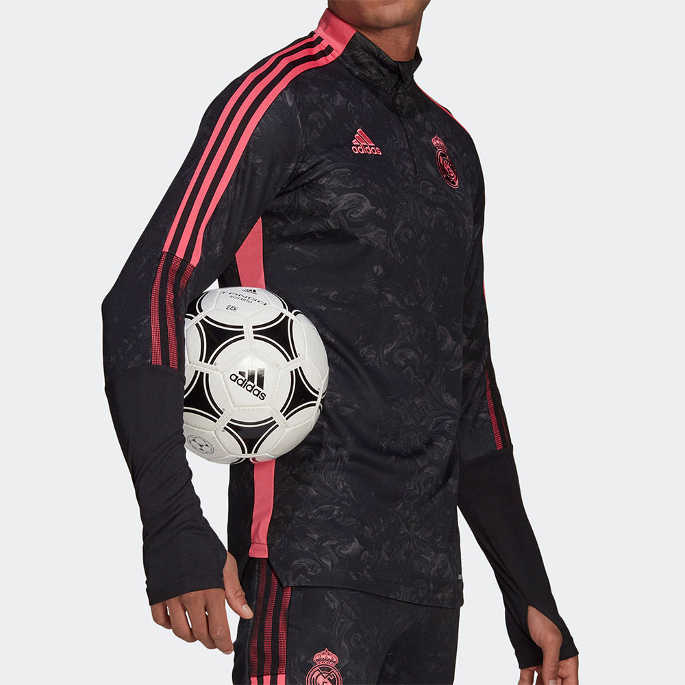adidas Real Madrid Graphic Track Top Asia Sizing 'Black Pink' GL0040