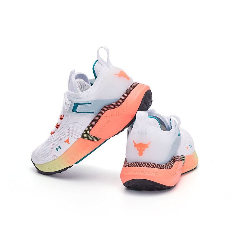 (GS) Under Armour Project Rock 5 'White After Burn' 3025437-100