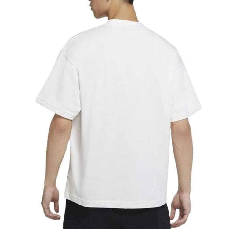 Nike Solo Swoosh Solid Color Round Neck Short Sleeve White DA0321-121