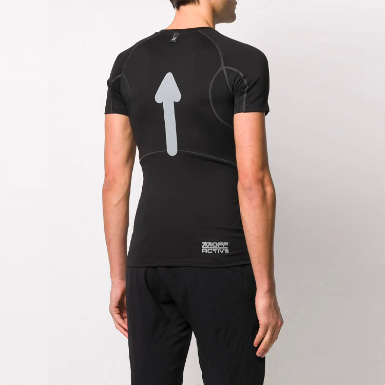 Off-White SS21 Logo Sports Short Sleeve Slim Fit Version Black OMVA001R20G500191091