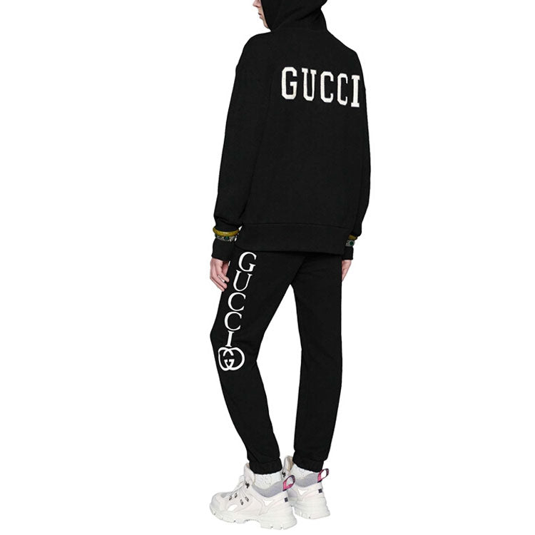Gucci Logo Printing Casual Sports Pants Black 497252-X3Q37-1082