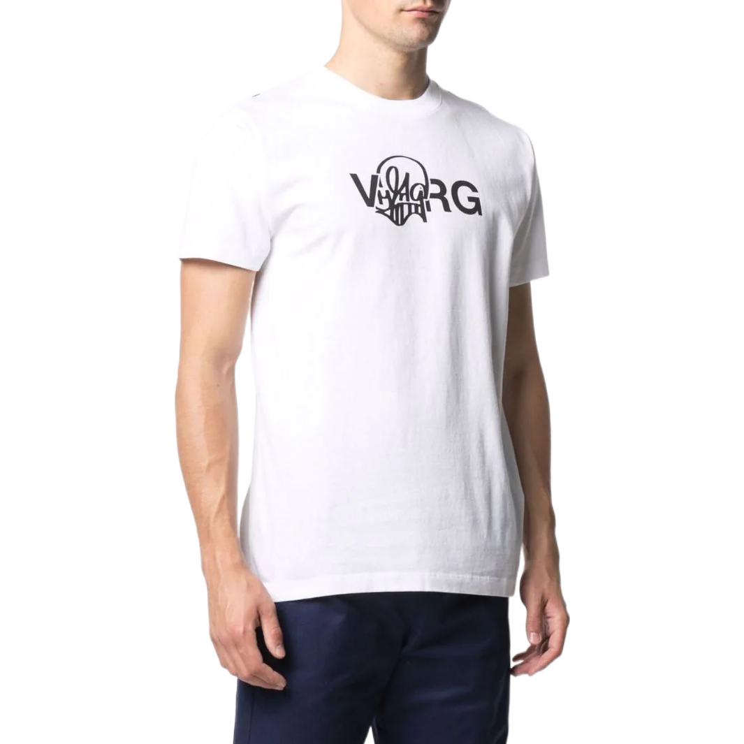 Men's Off-White SS22 Solid Color Alphabet Printing Round Neck Short Sleeve Version White T-Shirt OMAA027S21JER02501100110