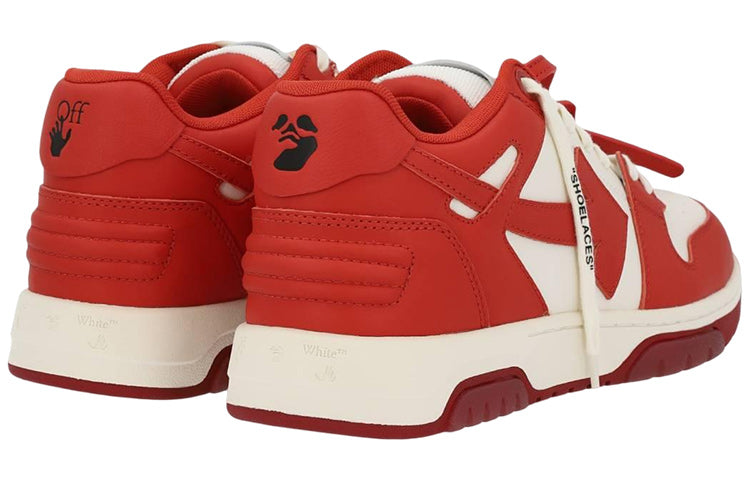 Off-White Out Of Office Low-Top Sneakers 'Red White' OMIA189F22LEA00101280128