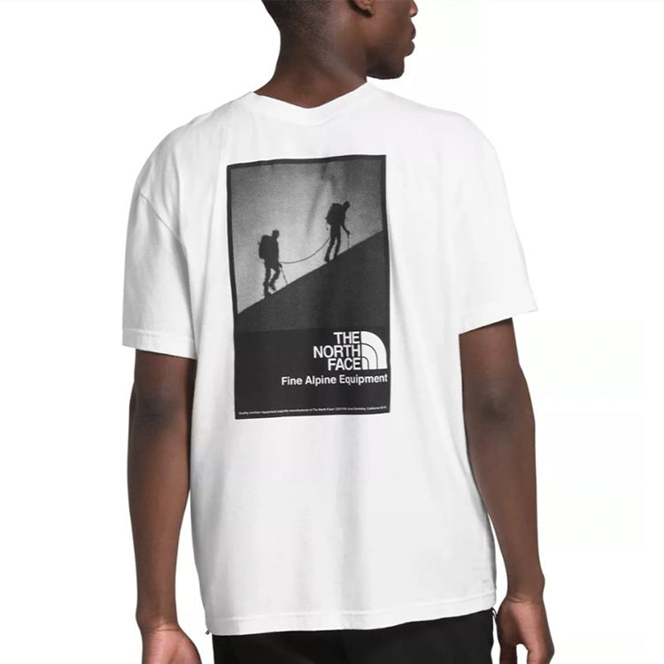 Men's THE NORTH FACE Back Character Printing Short Sleeve White NF0A4AA6FN4
