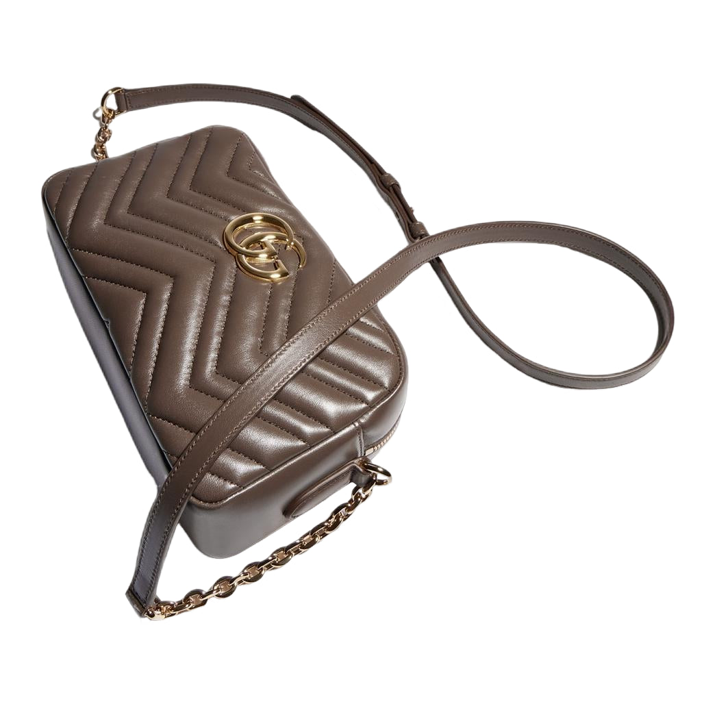 (WMNS) Gucci GG Marmont Small Camera Bag 'Dark Taupe' 855273-AAGVX-2818