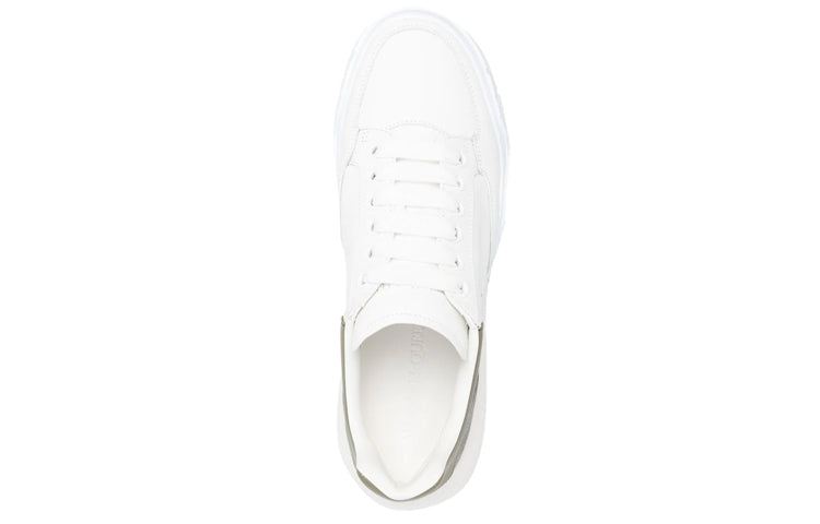 Alexander McQueen Court Trainer 'Beige White Olive Green' 705117WID6H8863