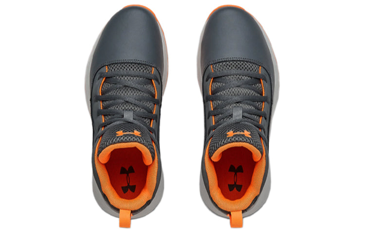(GS) Under Armour Lockdown 4 Gray/Orange 3022123-102