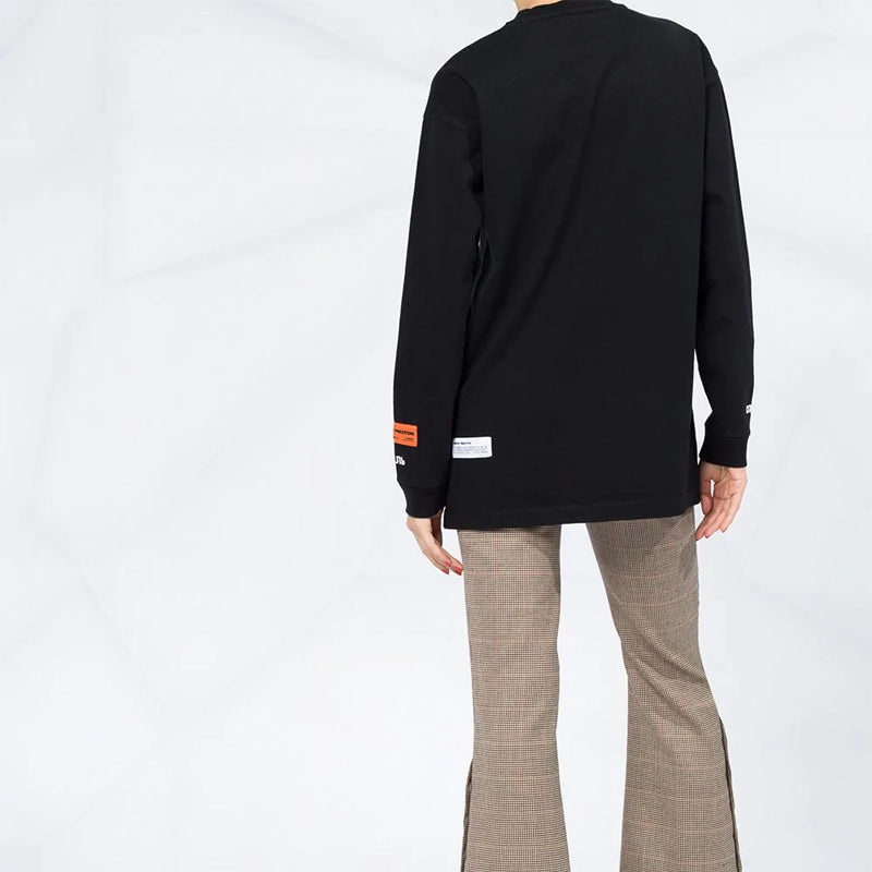 HERON PRESTON Heron Printing mid-length Long Sleeves Unisex Black HWAB012E20JER0011030