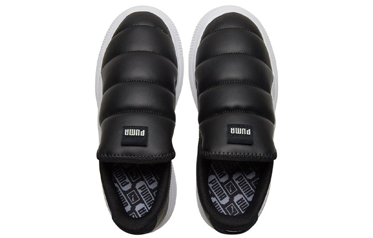 (WMNS) PUMA Suede Mayu Slip-on Shoes Black/White 383827-01