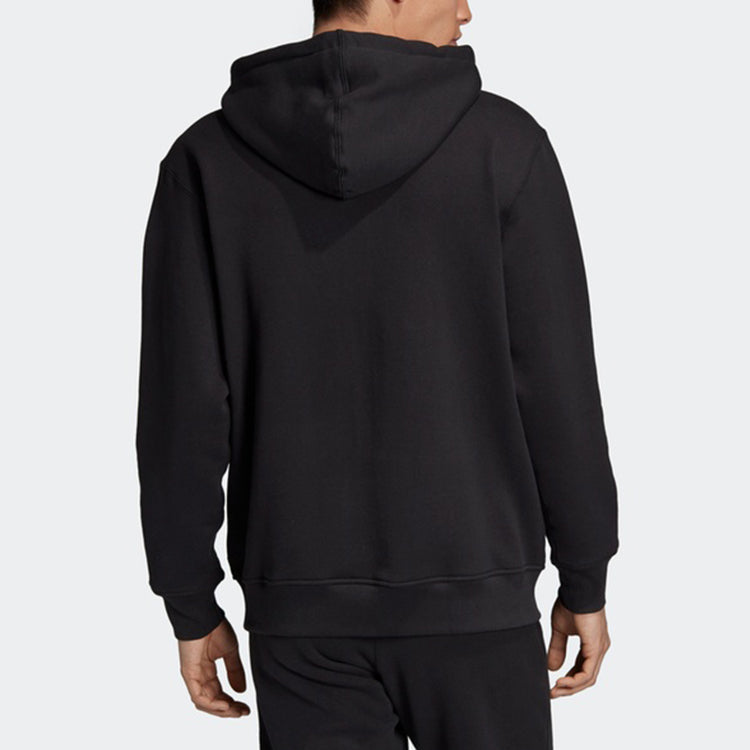adidas originals Solid Color Casual Sports Hooded Jacket Black ED7230