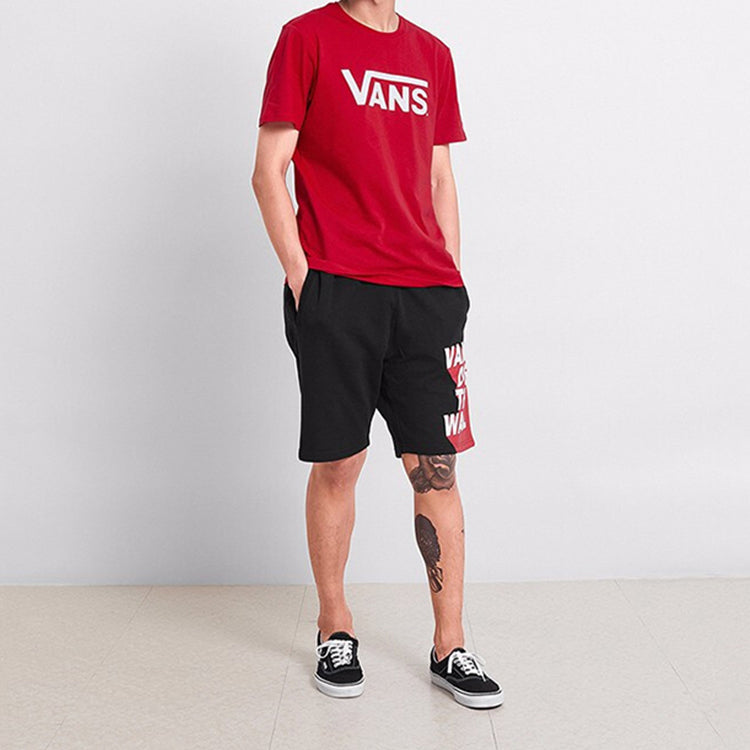 Men's Vans Tee Attack Classic Logo Short Sleeve Casual Red VN0A33ZLR30