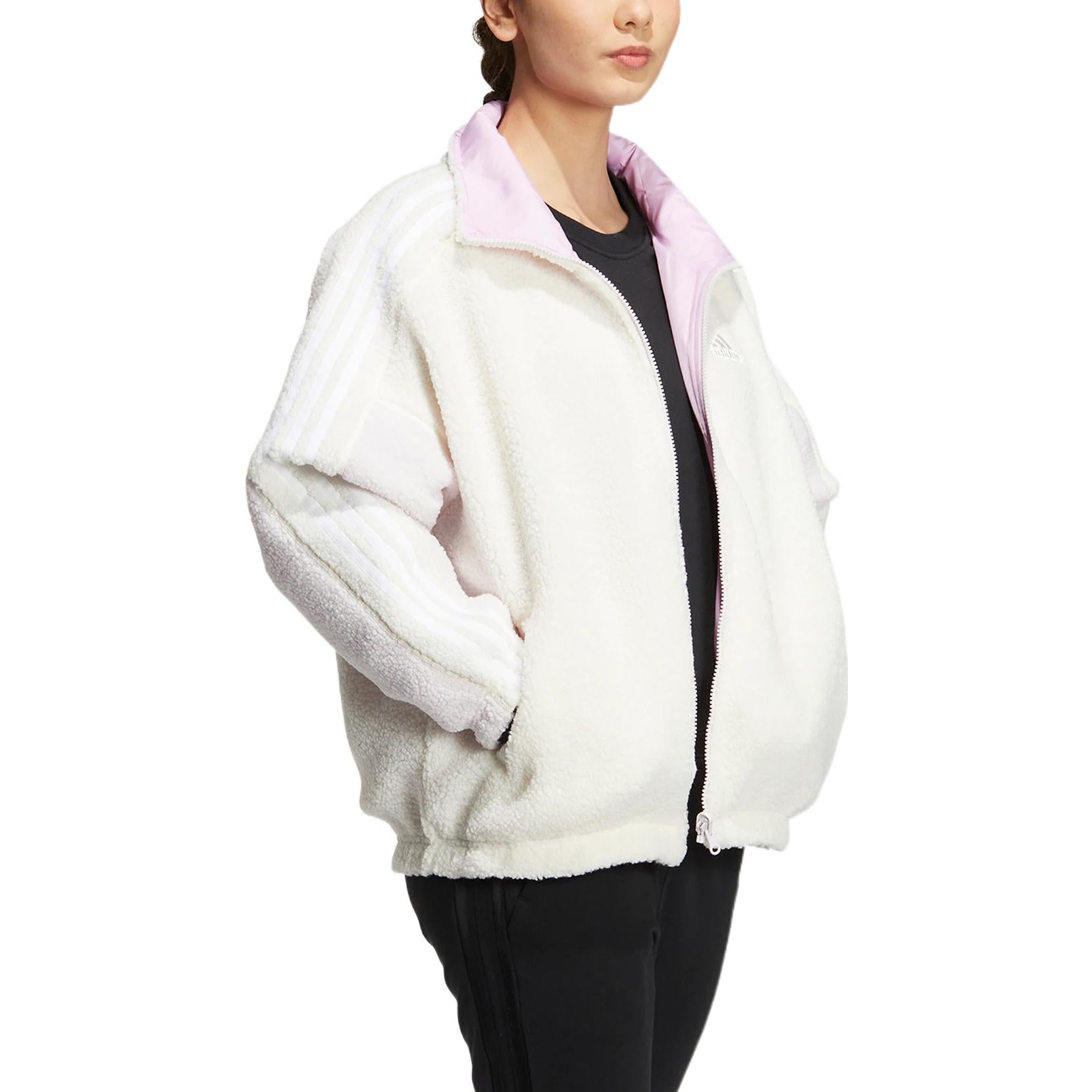 (WMNS) adidas Metrevboa Jacket Asia Sizing 'White Pink' HM7111