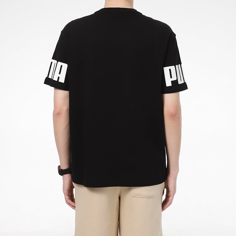 PUMA Printed Cotton Blend T-Shirt 'Black' 847721-01