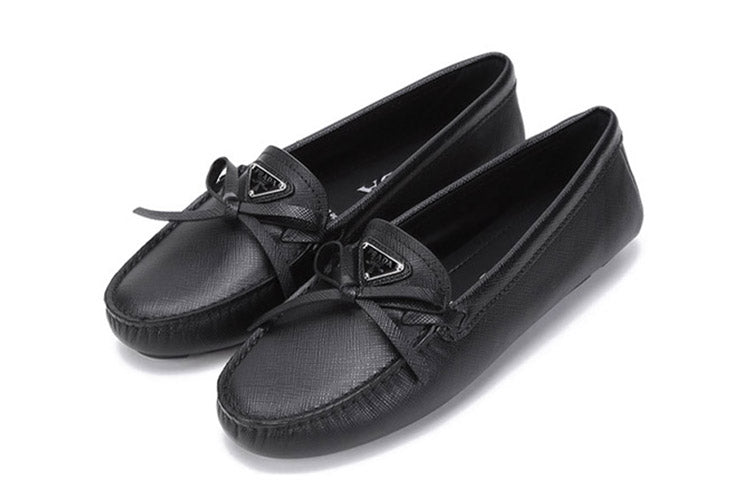 (WMNS) PRADA Saffiano Leather Driving Loafers 'Black' 1DD071_053_F0002_F_005