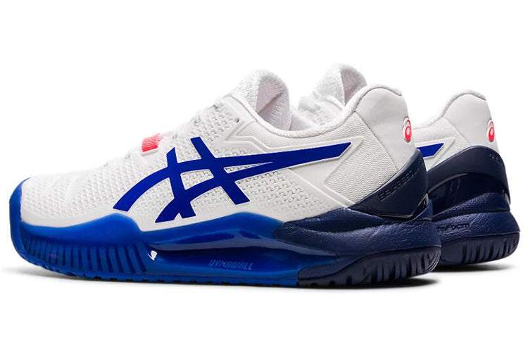 (WMNS) ASICS Gel Resolution 8 Wide 'White Lapis Lazuli Blue' 1042A097-107