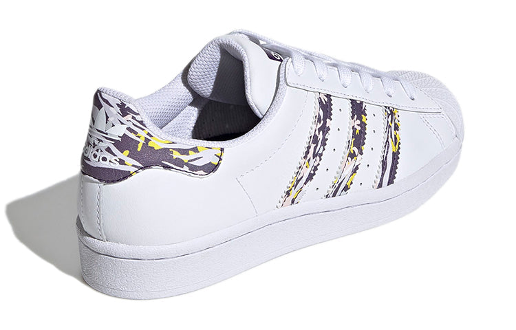 (GS) adidas originals Superstar J 'White Purple Yellow' FW0793