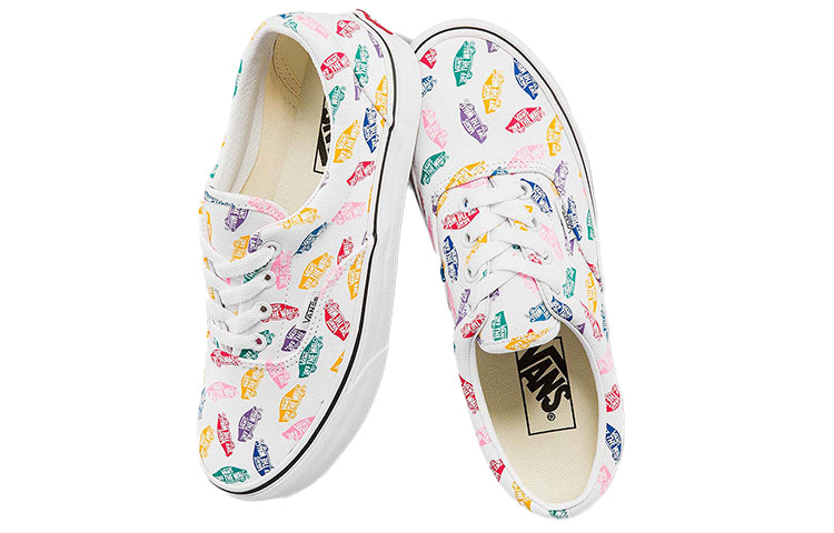 Vans Unisex Era Low-Top Printing Sneakers White Multi-Color VN0A54F19M5