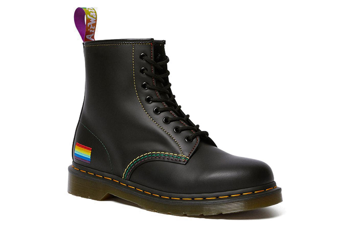 Dr. Martens 1460 For Pride Smooth Leather Lace Up Boots Black 25701001