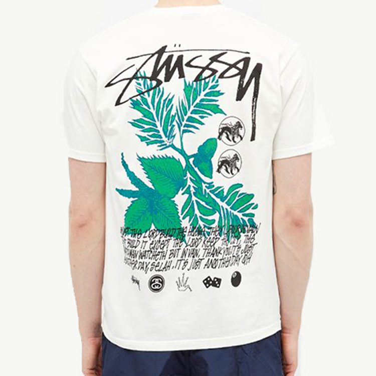 Men's Stussy Bloom Tee Flowers Short Sleeve White 1904521-1002