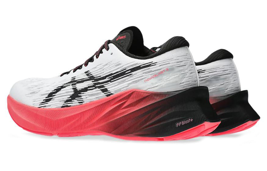 (WMNS) ASICS Novablast 3 'White Black Electric Red' 1012B288-104