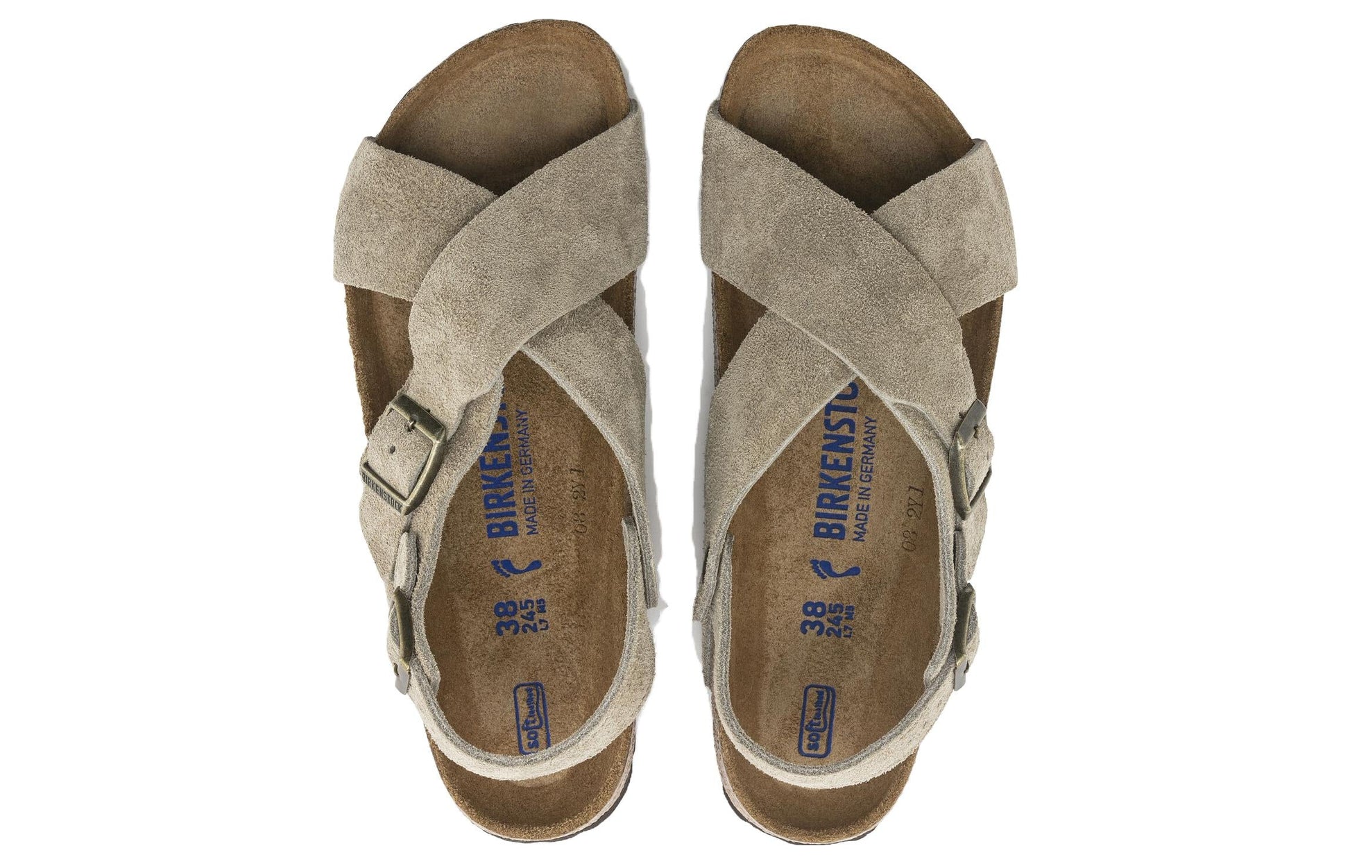 Birkenstock Tulum Suede Leather Narrow Fit Sandals 'Taupe' 1024110