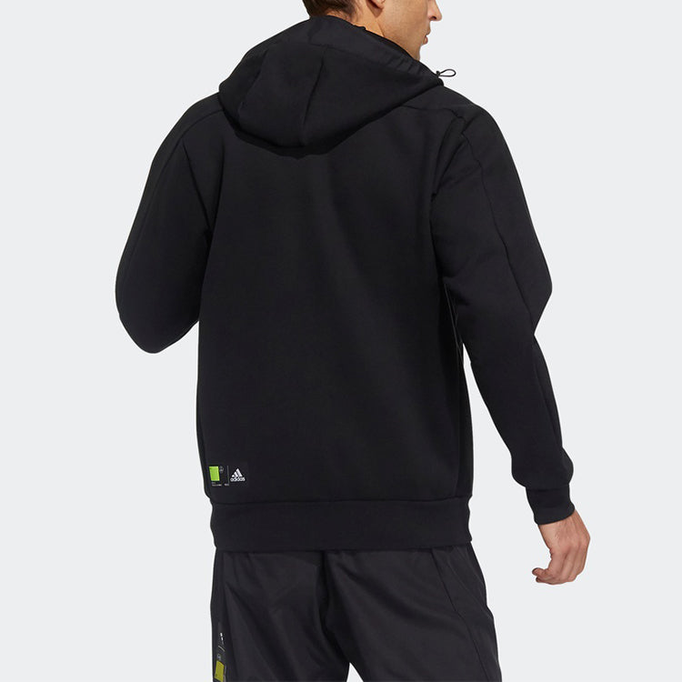 adidas Th Jkt Kn Fabmx Splicing Big Pocket Hooded Jacket Black GP0962