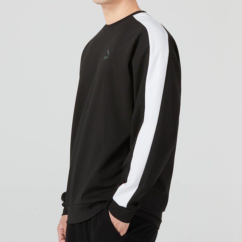 PUMA Suit Crew Neck Logo Sweatshirt 'Black' 538830-56