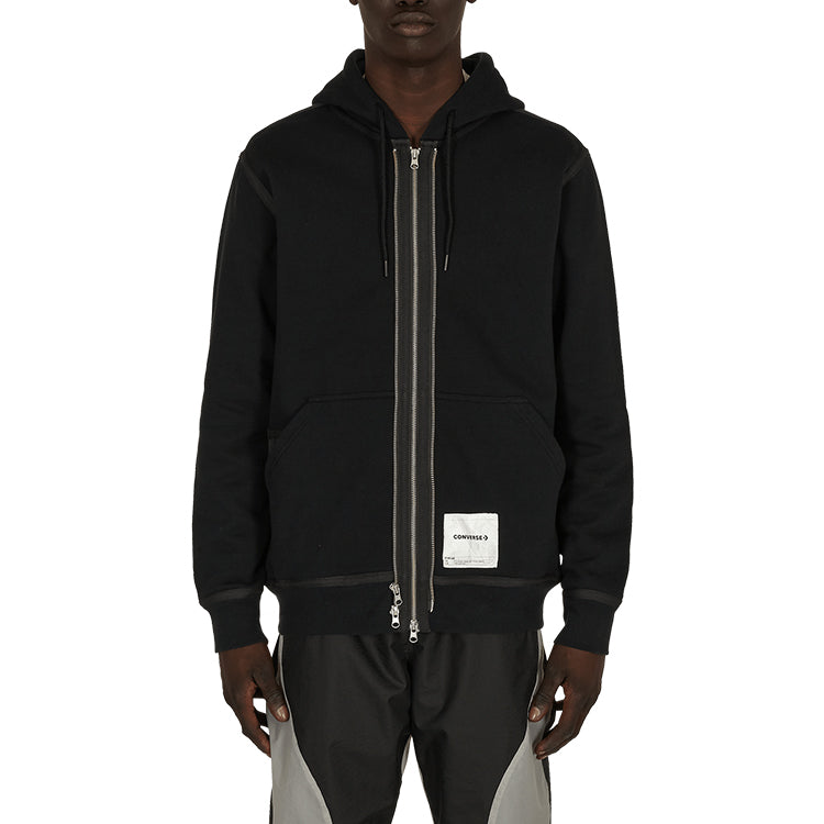 Men's Converse x Slam Jam Crossover Back Logo Sports Hooded Jacket Black 10022282-A01