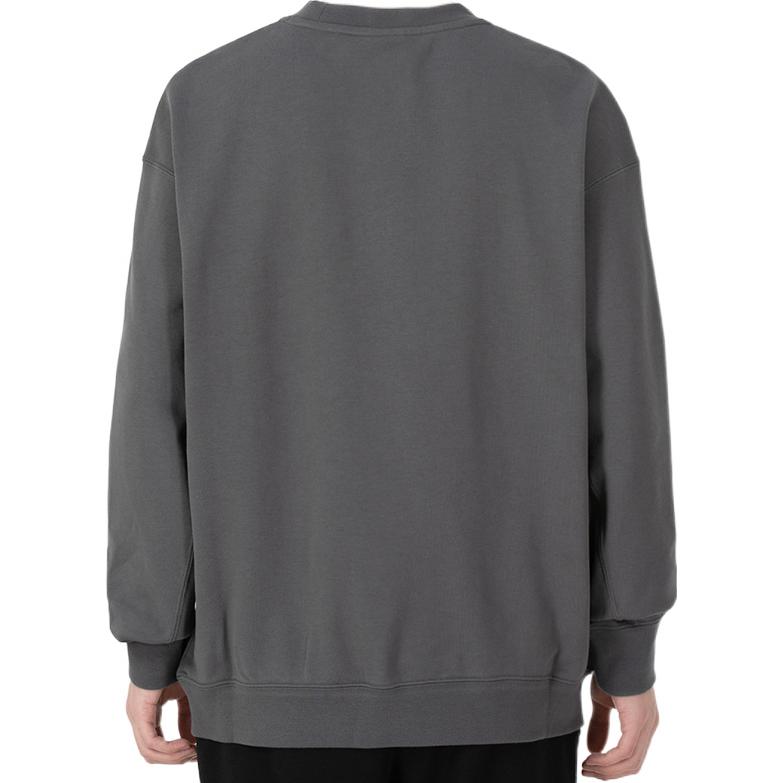 Men's Nike Logo Embroidered Loose Round Neck Gray DR7836-068