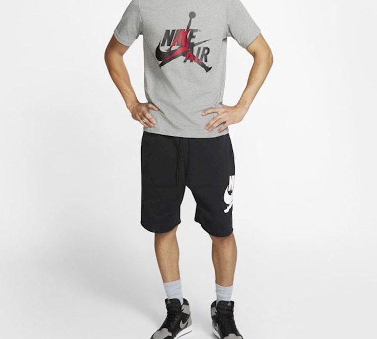 Air Jordan Classics Flying Man Printing Short Sleeve Gray BV5905-091