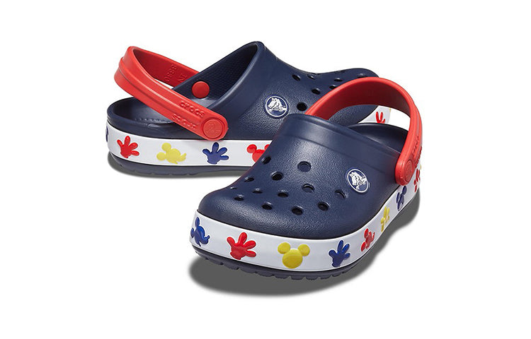 (PS) Crocs Mickey Outdoor Flat Heel Sports Deep Blue Sandals 207077-410
