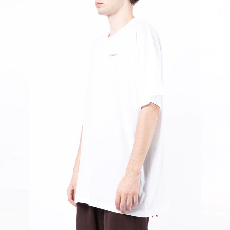 Off-White Back Arrow Printing Round Neck Short Sleeve White OMAA038C99JER0050110