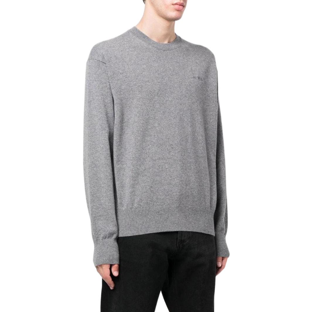 Off-White Embroidered Logo Crew Neck Jumper OMHE109C99KNI0020808