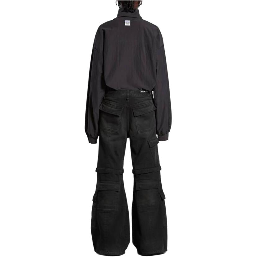 (WMNS) Balenciaga Flared Cargo Pants 'Black' 783694TNW111672