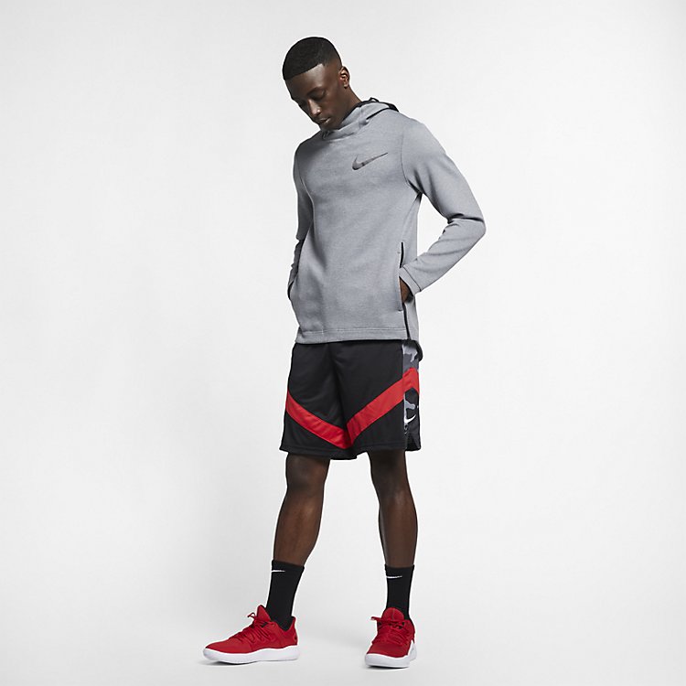 Nike Courtlines Pinted Basketball Shorts 'Black Red' AJ3906-010