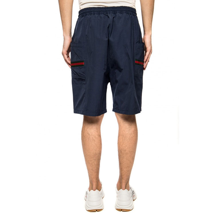Gucci Solid Color Casual Shorts Dark Blue 604172-XDA17-4206