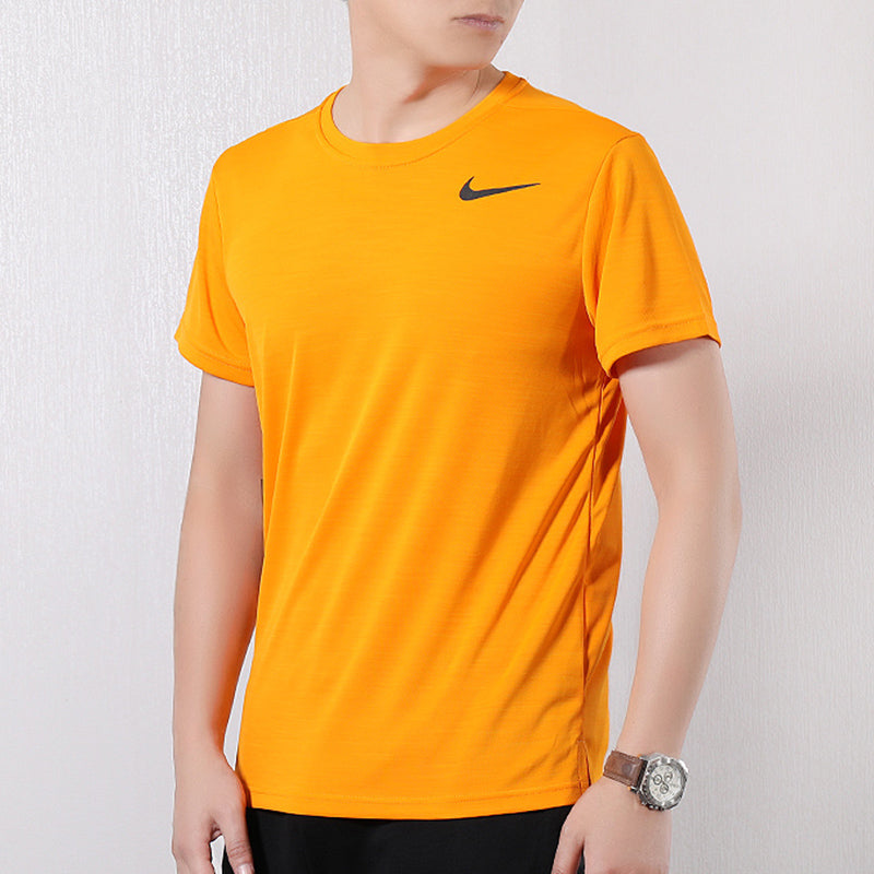 Nike Logo Printing Round Neck Short Sleeve Orange AJ8022-833