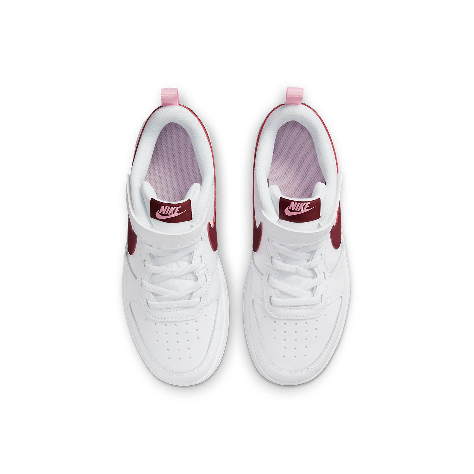(PS) Nike Court Borough Low 2 'White Dark Beetroot' BQ5451-120