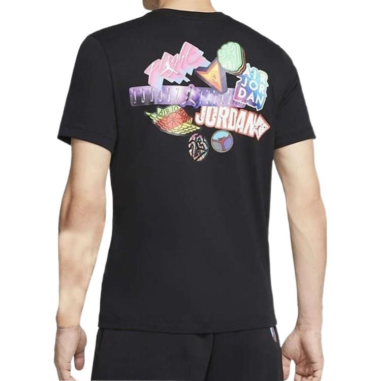 Air Jordan All-Star Color Label Printing Basketball Short Sleeve Black CD5639-010